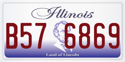 IL license plate B576869