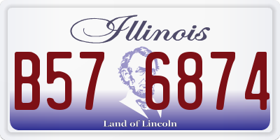 IL license plate B576874