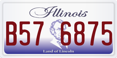 IL license plate B576875