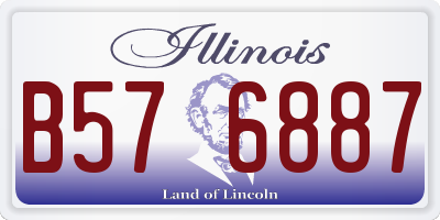 IL license plate B576887