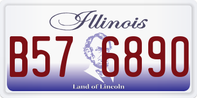 IL license plate B576890
