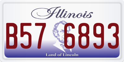 IL license plate B576893