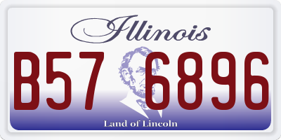 IL license plate B576896