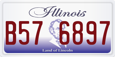 IL license plate B576897