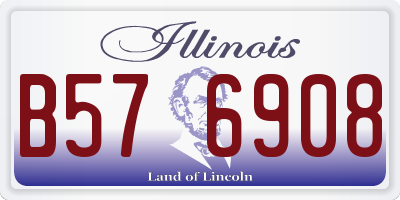IL license plate B576908