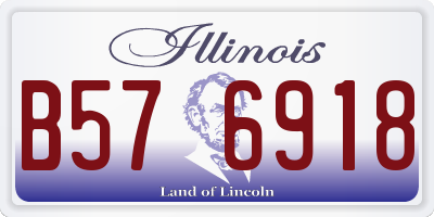IL license plate B576918