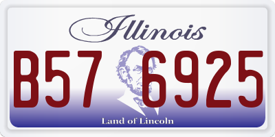 IL license plate B576925