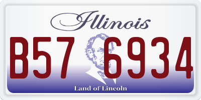 IL license plate B576934