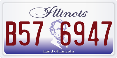 IL license plate B576947