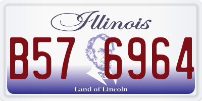 IL license plate B576964