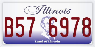 IL license plate B576978