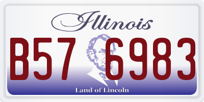 IL license plate B576983