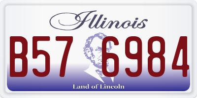 IL license plate B576984