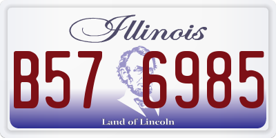 IL license plate B576985
