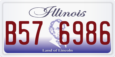 IL license plate B576986
