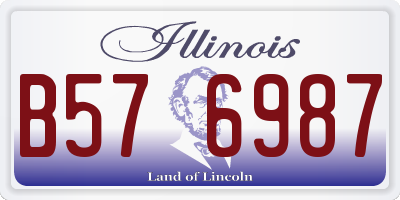 IL license plate B576987
