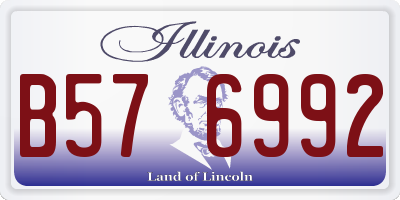 IL license plate B576992