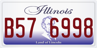 IL license plate B576998