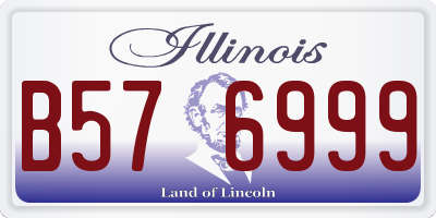 IL license plate B576999