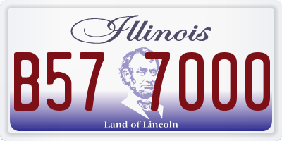 IL license plate B577000