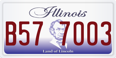 IL license plate B577003