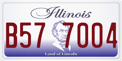 IL license plate B577004