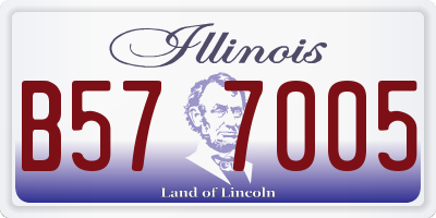 IL license plate B577005