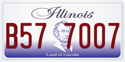 IL license plate B577007