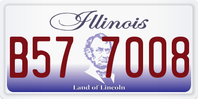 IL license plate B577008