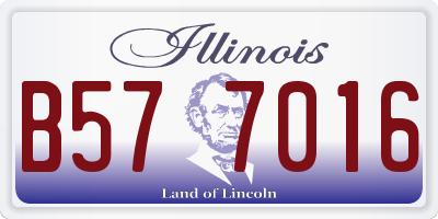 IL license plate B577016
