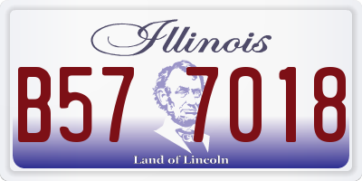 IL license plate B577018