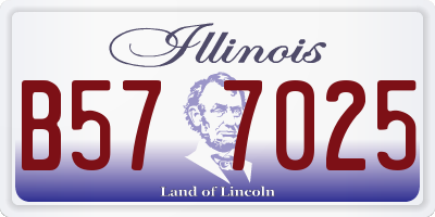IL license plate B577025