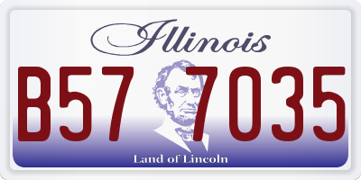IL license plate B577035