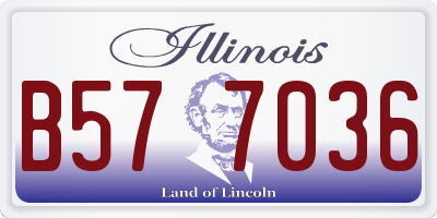 IL license plate B577036