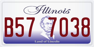 IL license plate B577038