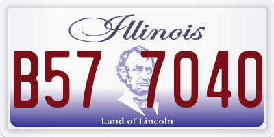IL license plate B577040