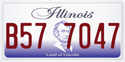 IL license plate B577047