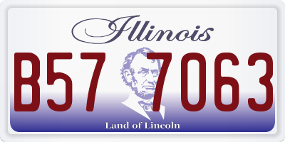 IL license plate B577063
