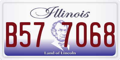 IL license plate B577068