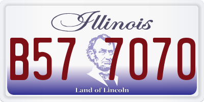 IL license plate B577070