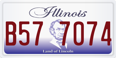 IL license plate B577074