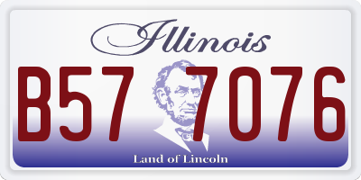 IL license plate B577076
