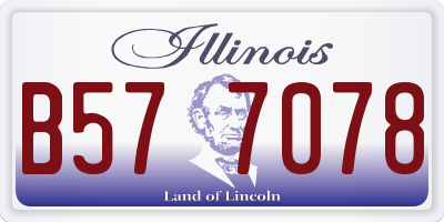 IL license plate B577078