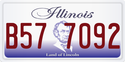 IL license plate B577092