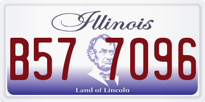 IL license plate B577096