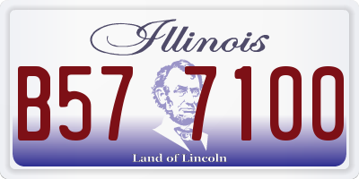 IL license plate B577100