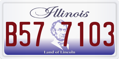 IL license plate B577103