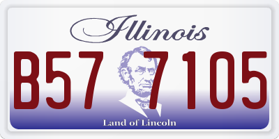 IL license plate B577105