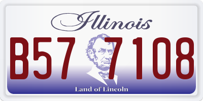 IL license plate B577108