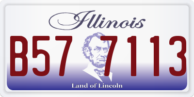 IL license plate B577113